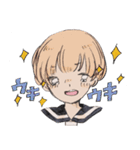 セーラー服中毒とカニさん（個別スタンプ：13）