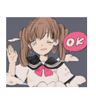 セーラー服中毒とカニさん（個別スタンプ：33）