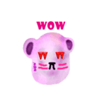 wow ピンクのクマ (Japanese)（個別スタンプ：38）
