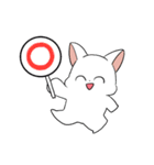しろにゃんこ～～（個別スタンプ：5）
