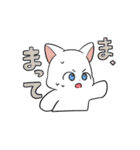 しろにゃんこ～～（個別スタンプ：12）