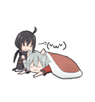 青い子と狼少年と保護者（個別スタンプ：17）