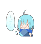 青い子と狼少年と保護者（個別スタンプ：21）