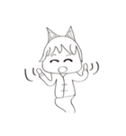 everyday life 1 of Little Fox ghost（個別スタンプ：6）