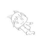 everyday life 1 of Little Fox ghost（個別スタンプ：16）