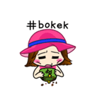 Red Cloak ＆ Pink Sun Hat (Indo.Ver.)（個別スタンプ：12）