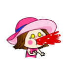 Red Cloak ＆ Pink Sun Hat (Indo.Ver.)（個別スタンプ：36）