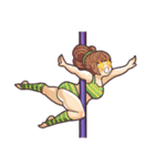 Girls love pole dance fitness(English)（個別スタンプ：40）