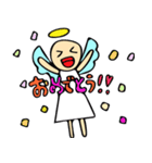 天使とデビルちゃんと女の子（個別スタンプ：15）