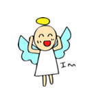 天使とデビルちゃんと女の子（個別スタンプ：34）
