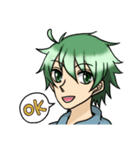 Green hair boy in life（個別スタンプ：2）