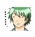 Green hair boy in life（個別スタンプ：15）