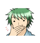 Green hair boy in life（個別スタンプ：20）
