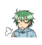 Green hair boy in life（個別スタンプ：26）
