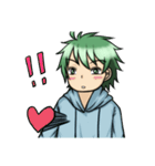 Green hair boy in life（個別スタンプ：30）