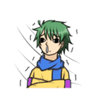 Green hair boy in life（個別スタンプ：31）