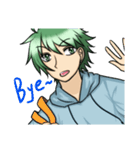 Green hair boy in life（個別スタンプ：39）