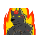 black Wolf and Blue Lion（個別スタンプ：18）