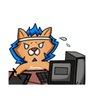 black Wolf and Blue Lion（個別スタンプ：32）