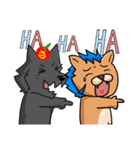 black Wolf and Blue Lion（個別スタンプ：35）
