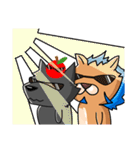 black Wolf and Blue Lion（個別スタンプ：37）
