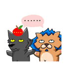 black Wolf and Blue Lion（個別スタンプ：38）