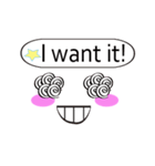 Cute Power Lashed Emoticons(En)（個別スタンプ：32）