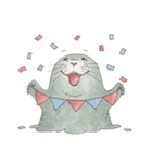 のんびりアザラシさん。（個別スタンプ：1）
