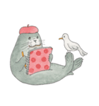 のんびりアザラシさん。（個別スタンプ：36）