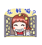 Cute Girl LittleRain（個別スタンプ：4）