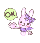 BunnyPirl - A pink-purple rabbit (TH)（個別スタンプ：3）
