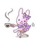 BunnyPirl - A pink-purple rabbit (TH)（個別スタンプ：9）