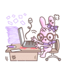 BunnyPirl - A pink-purple rabbit (TH)（個別スタンプ：10）