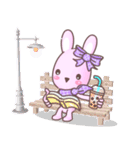 BunnyPirl - A pink-purple rabbit (TH)（個別スタンプ：17）