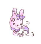 BunnyPirl - A pink-purple rabbit (TH)（個別スタンプ：22）