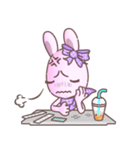 BunnyPirl - A pink-purple rabbit (TH)（個別スタンプ：24）