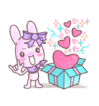 BunnyPirl - A pink-purple rabbit (TH)（個別スタンプ：30）