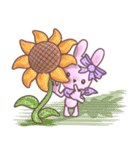 BunnyPirl - A pink-purple rabbit (TH)（個別スタンプ：40）