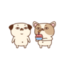 Charlie ＆ Chino [Pug ＆ French Bulldog]（個別スタンプ：3）