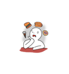 Mr. Sitting Whiteman（個別スタンプ：2）