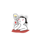 Mr. Sitting Whiteman（個別スタンプ：4）