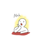 Mr. Sitting Whiteman（個別スタンプ：6）