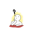 Mr. Sitting Whiteman（個別スタンプ：8）