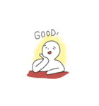 Mr. Sitting Whiteman（個別スタンプ：9）