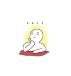 Mr. Sitting Whiteman（個別スタンプ：10）