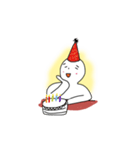 Mr. Sitting Whiteman（個別スタンプ：16）