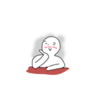 Mr. Sitting Whiteman（個別スタンプ：18）