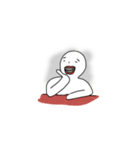 Mr. Sitting Whiteman（個別スタンプ：31）