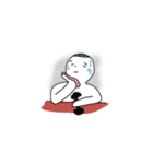 Mr. Sitting Whiteman（個別スタンプ：32）
