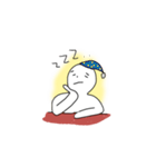 Mr. Sitting Whiteman（個別スタンプ：34）